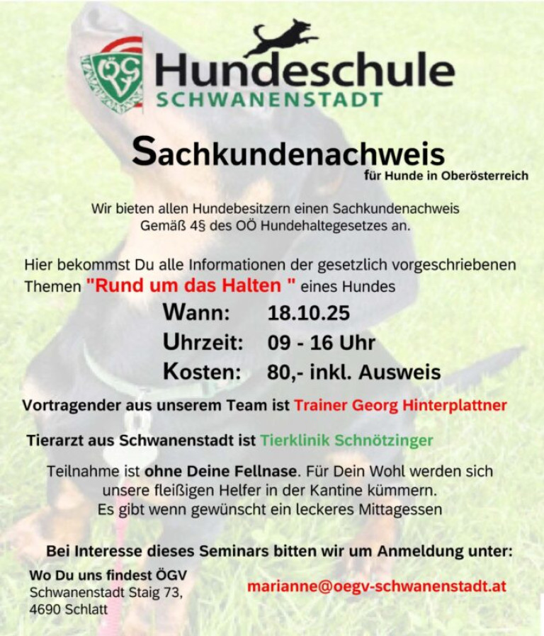 Sachkundenachweis Oktober 2025 Dackel Blanco
